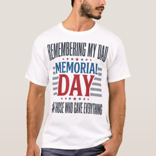 Camiseta Dia dos Veteranos Pai Tributo Patriótico