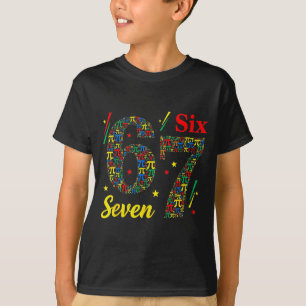 Camiseta Dia engraçado 3.14 símbolo 67 meme piada de matemá
