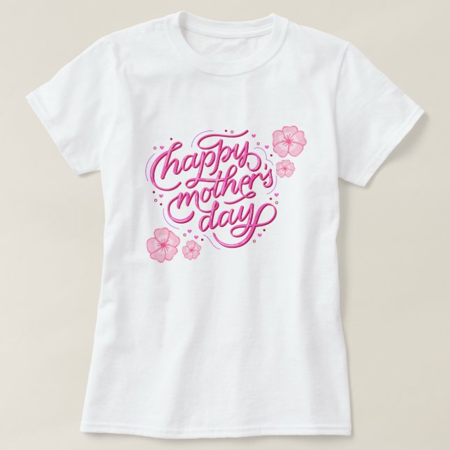 CAMISETA DIA FELIZ DA MÃE DESIGN MODERNO (Frente do Design)