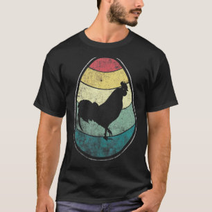 Camiseta Dia Feliz de Páscoa Ovo de Galinha Vintage Retro