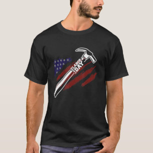 Camiseta Dia Feliz do Trabalhador do Artesanato Martelo Han