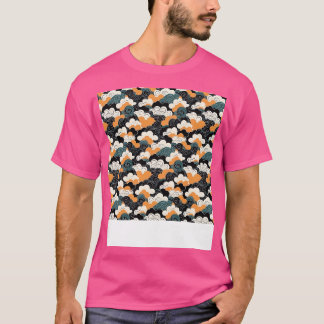 Camiseta Dia Flutuante de Paisagem do Céu Invisível na Nuve