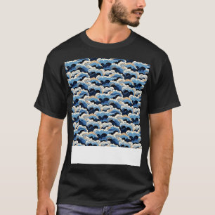 Camiseta Dia Flutuante de Paisagem do Céu Invisível na Nuve