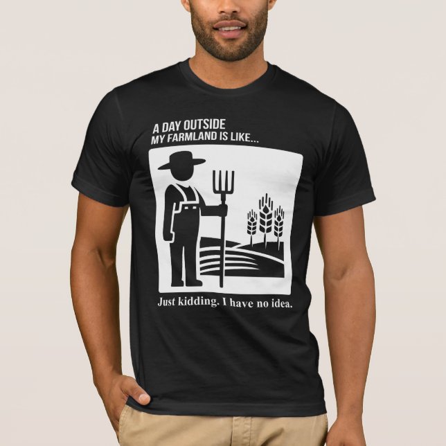 Camiseta Dia fora da fazenda sem ideia (Frente)