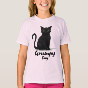 Camiseta Dia Grumado com Gato Negro