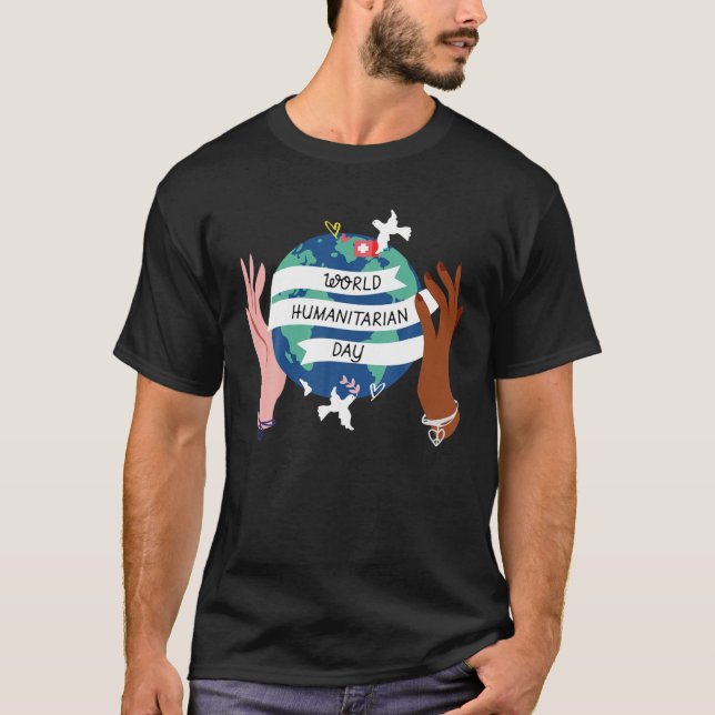 Camiseta Dia Humanitário Mundial Discriminação Zero (Frente)