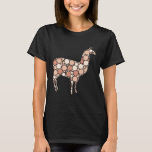 Camiseta Dia Internacional da Bolinhas Marrom Llama