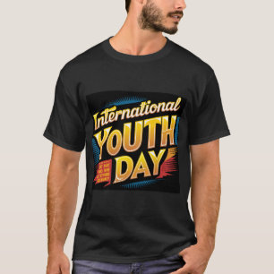 Camiseta Dia Internacional da Juventude, design de t-shirt