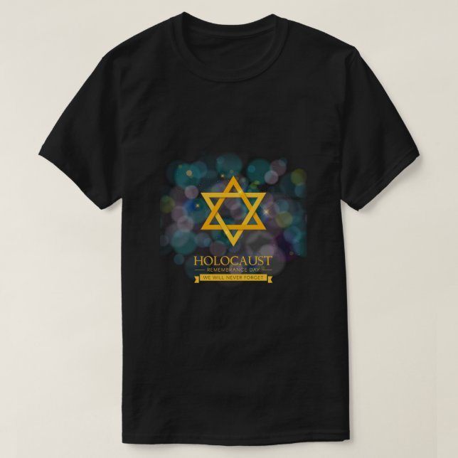 Camiseta Dia Internacional da Memória do Holocausto Longo S (Frente do Design)