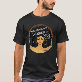 Camiseta Dia Internacional da Mulher 2021 Melanin Black