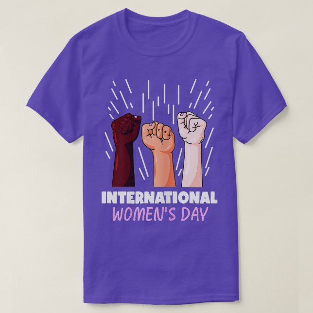 Camiseta Dia Internacional da Mulher 2022 Igualdade entre H (Frente do Design)