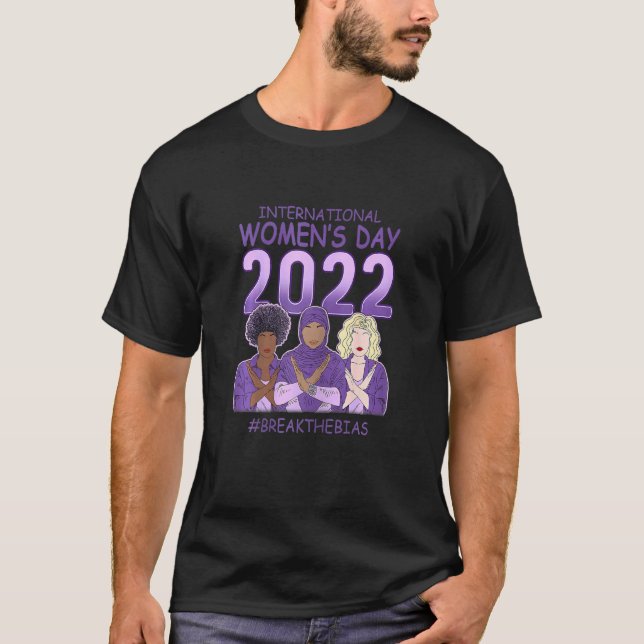 Camiseta Dia Internacional da Mulher 2022 Quebra o viés (Frente)