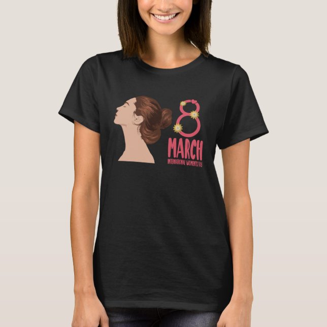Camiseta Dia Internacional da Mulher 2023 Mulheres no poder (Frente)