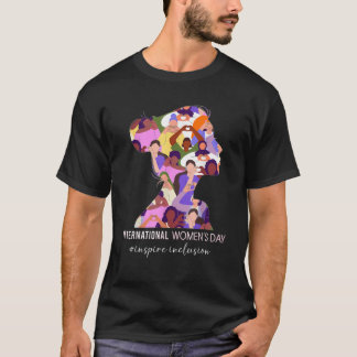 Camiseta Dia Internacional da Mulher 2025 Inspira Inclusão 