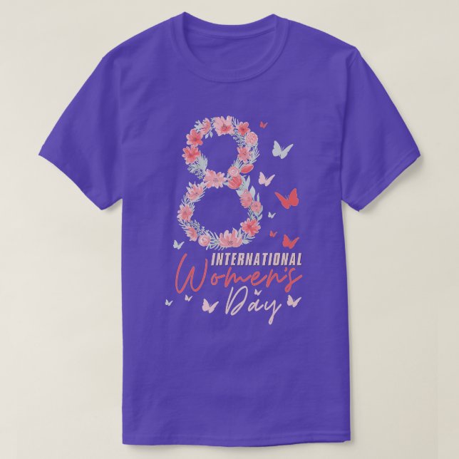 Camiseta Dia Internacional da Mulher, 8 de março de 2023 (Frente do Design)