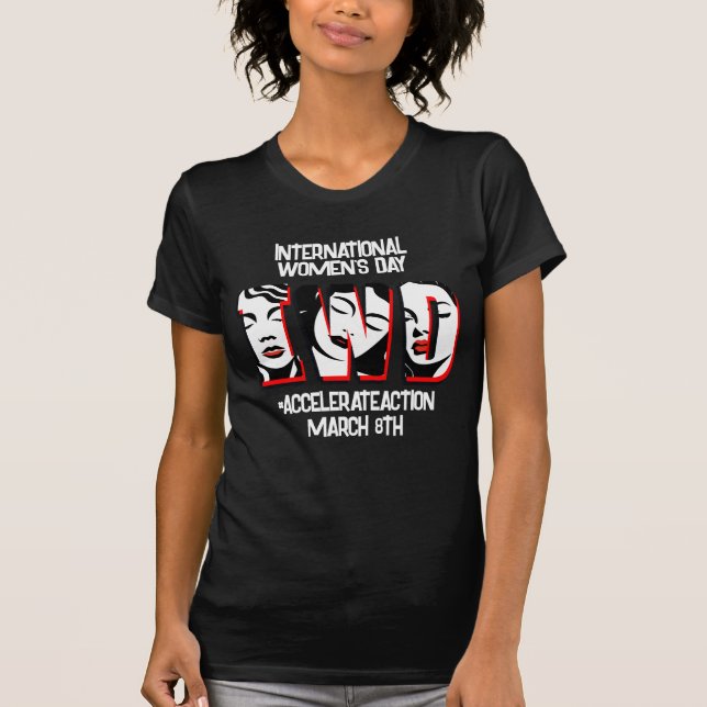 Camiseta Dia Internacional da Mulher | Acelerar ação (Frente)