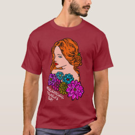 Camiseta Dia Internacional da Mulher, Auburn Hair Lady Unis