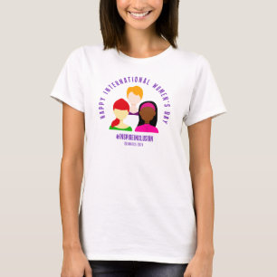 Camiseta Dia Internacional da Mulher das Faces Elegantes 8