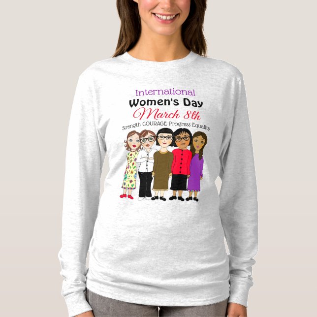 Camiseta Dia Internacional da Mulher é 8 de março (Frente)