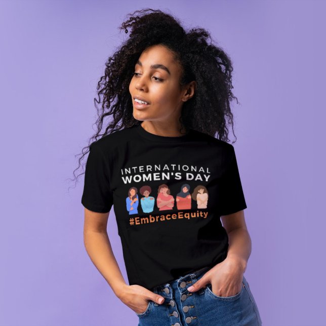 Camiseta Dia Internacional da Mulher em Equidade (Criador carregado)
