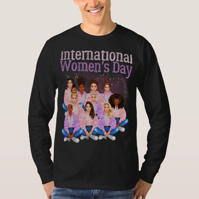 Camiseta Dia Internacional da Mulher História Mês de Amor (Frente)