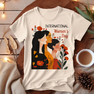 Camiseta Dia Internacional da Mulher Mulheres com Flor Lara