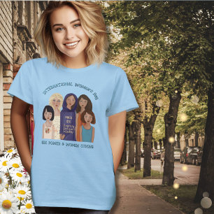 Camiseta Dia Internacional da Mulher   Retratos de Mulheres