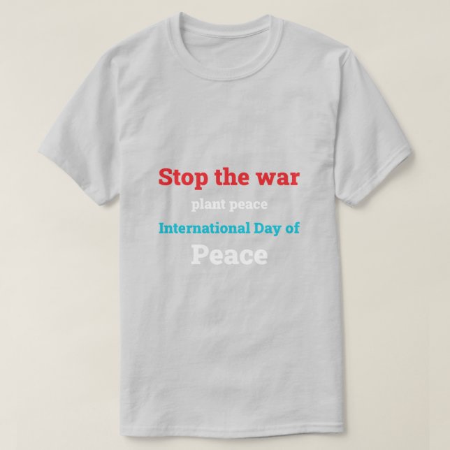 Camiseta Dia Internacional da Paz t-shirt-world peace day t (Frente do Design)