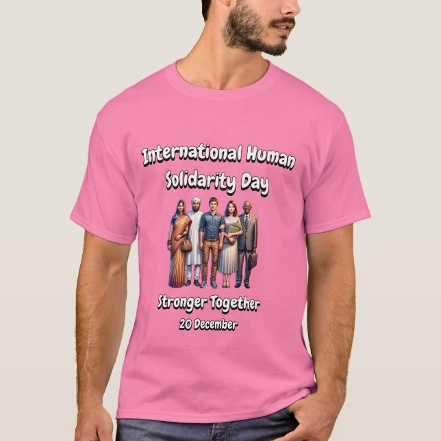 Camiseta Dia Internacional da Solidariedade Humana (Frente)