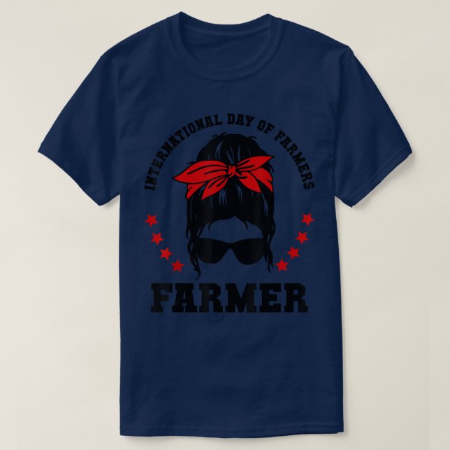 Camiseta Dia Internacional das Mulheres Agricultoras Mensag (Frente do Design)
