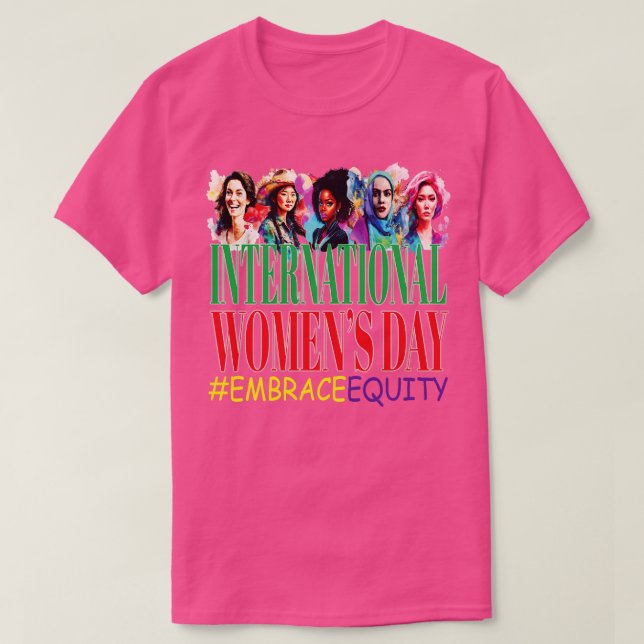 Camiseta Dia Internacional das Mulheres Embriagem Equitativ (Frente do Design)