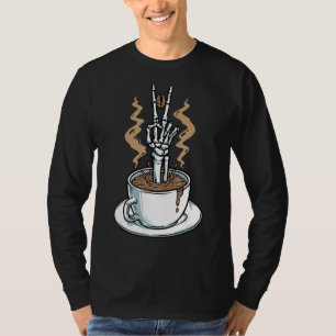 Camiseta Dia Internacional do Café do Skeleton