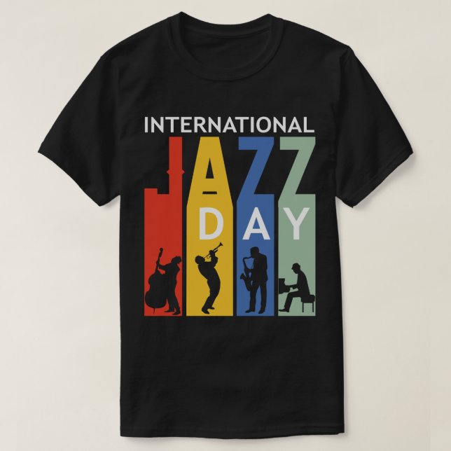 Camiseta Dia Internacional do Jazz (Frente do Design)