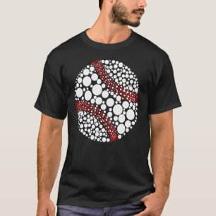 Camiseta Dia Internacional do Jogador de Beisebol bolinhas