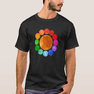 Camiseta Dia Internacional do Ponto da Bolinhas Arco-Íris s