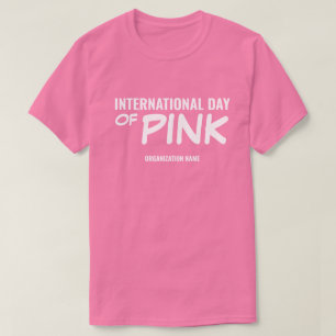 Camiseta Dia Internacional do Rosa Personalizável