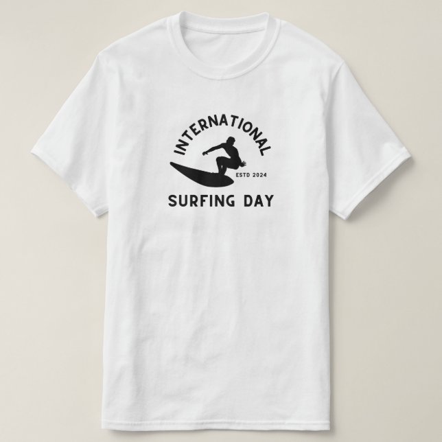 Camiseta Dia Internacional do Surfe (Frente do Design)