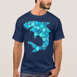 Camiseta Dia Internacional do Tubarão Bolinhas Azul