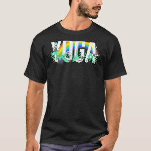 Camiseta Dia Internacional do Yoga Estampa de Chuva de Core