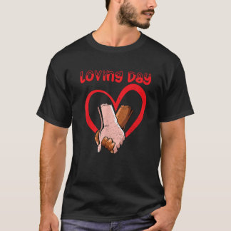 Camiseta Dia Loving 12 de Junho Casal Inter-racial Casament
