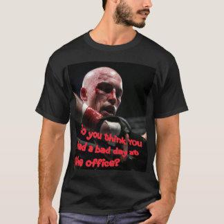 Camiseta "Dia mau t-shirt escuro no escritório"