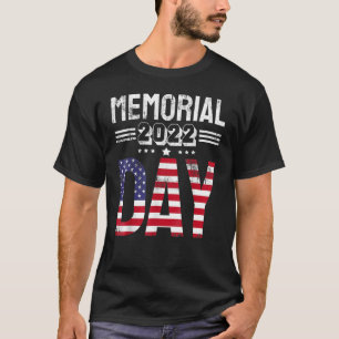 Camiseta Dia Memorial 2022 Bandeira Americana Patriótica Am