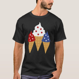 Camiseta Dia Memorial 4 de julho Cre de Gelo Patriótico
