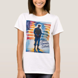 Camiseta Dia Memorial Encontrando Mulheres T-Shirt Evocando