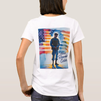 Camiseta Dia Memorial Encontrando Mulheres T-Shirt Evocando