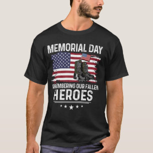 Camiseta Dia Memorial Lembrando Nossos Heroes Falecidos US