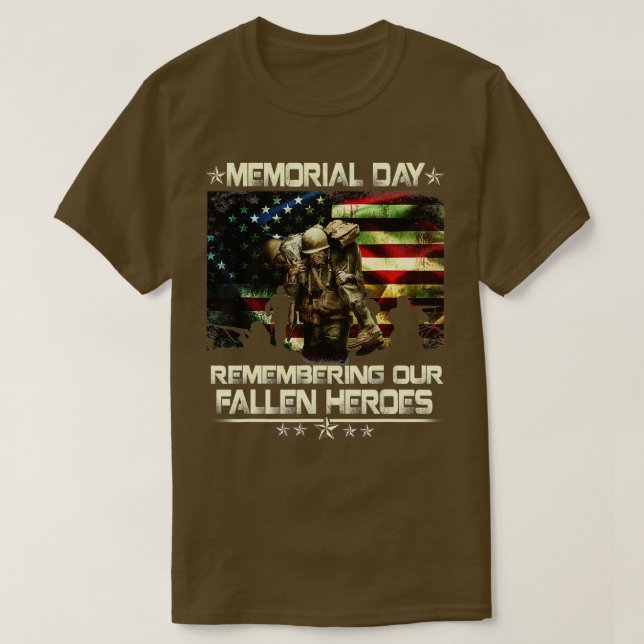 Camiseta Dia Memorial Lembrando nossos Heróis Falecidos (Frente do Design)