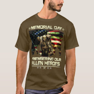 Camiseta Dia Memorial Lembrando nossos Heróis Falecidos