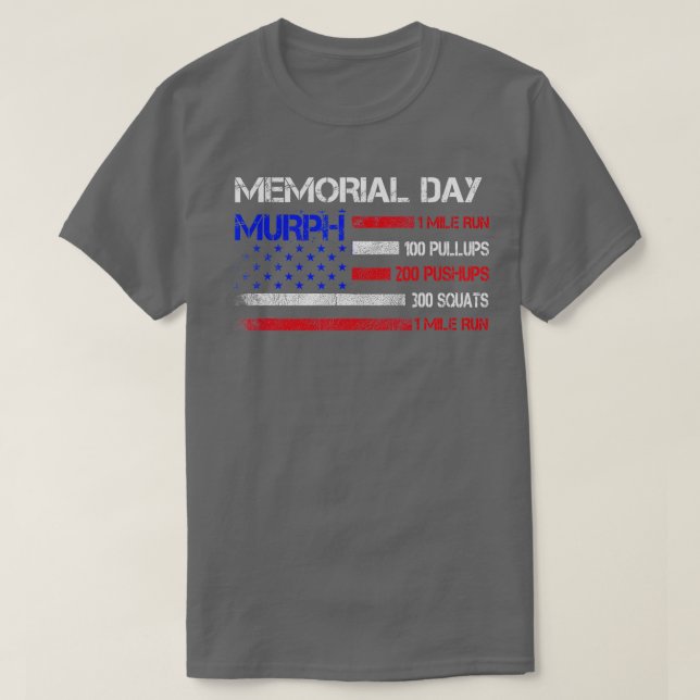 Camiseta Dia Memorial Murph Militar dos EUA (Frente do Design)
