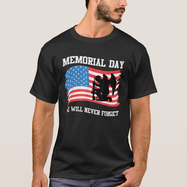 Camiseta Dia Memorial Nunca Esquece o Centro Mundial de Com (Frente)